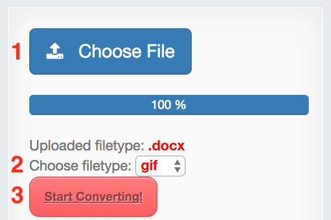How to convert DOCX files online to GIF